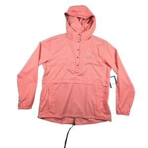 Columbia PFG Women's L Pink NWT Hooded Anorak Lightweight Fishing Jacket SEE DES